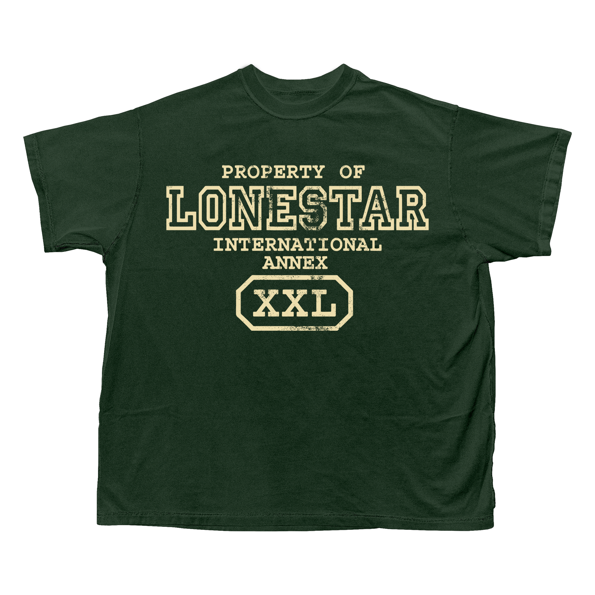 INTERNATIONAL GREEN/CREAM TEE