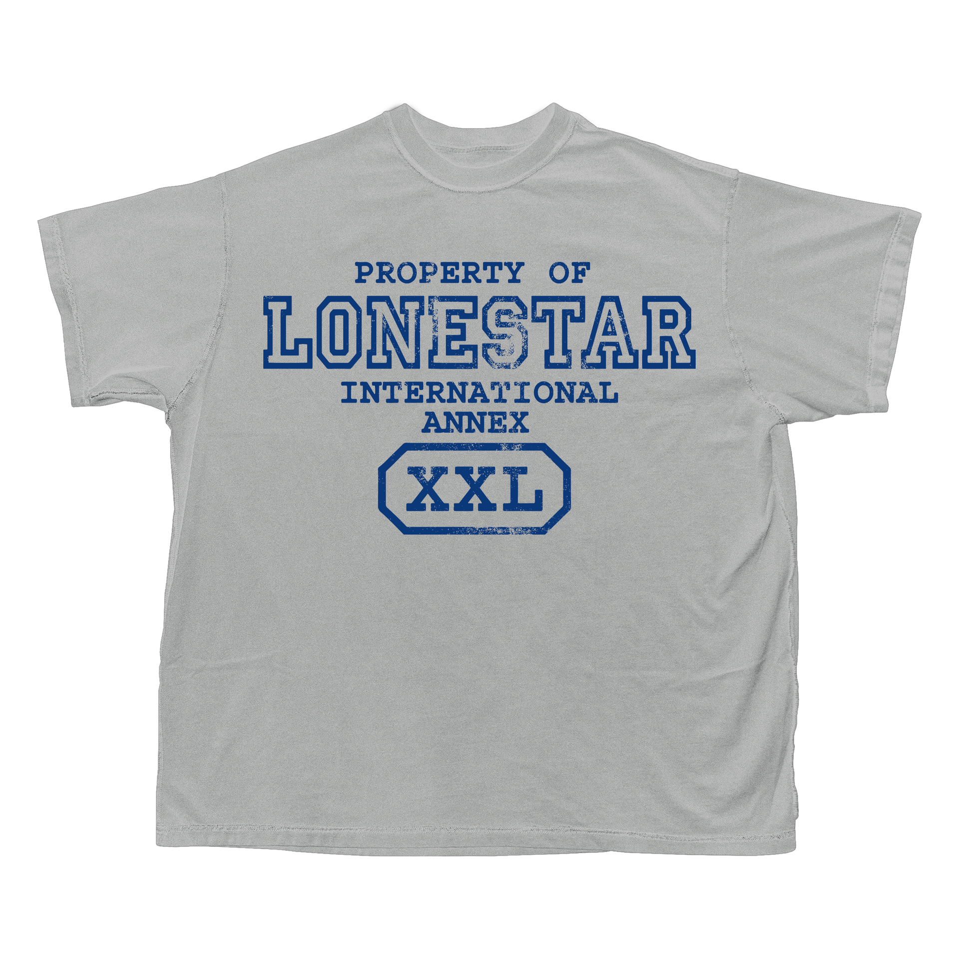 INTERNATIONAL GRAY/BLUE TEE